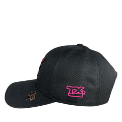 Boné Unissex Texas Farm Preto New Texas Com Logo Aplicada Em Pink Ref:TF672