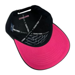 Boné Unissex Texas Farm Preto New Texas Com Logo Aplicada Em Pink Ref:TF672