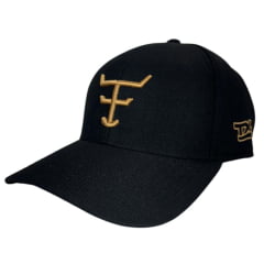 Boné Unissex Texas Farm Preto Tx Classic Com Logo Em Caramelo REF:TF863