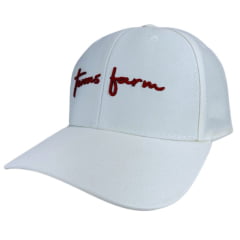 Boné Unissex Texas Farm Sleek Off White Com Logo Bordada Em Bordô Ref.TF961