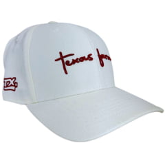 Boné Unissex Texas Farm Sleek Off White Com Logo Bordada Em Bordô Ref.TF961