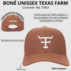 Boné Unissex Texas Farm Classic Caramelo Bordado R:Tf863