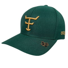 Boné Unissex Texas Farm Verde Musgo Classic Com Logo Dourado Ref:TF863