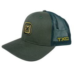 Boné Unissex Txc Custom Bordado Verde Militar Com Logo Amarelo /Preto Ref: 120035 C