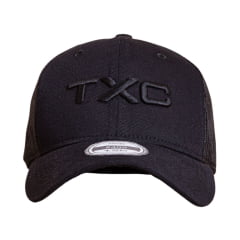 Boné Unissex TXC Preto Com Logo Bordada Em Preto Ref.111940C