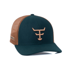 Boné Texas Farm Verde Com Marrom Double Logo e Telinha - Ref. TF 912