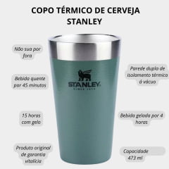Copo Térmico Stanley Para Cerveja Sem Tampa Verde Ref: 8099
