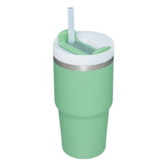 Copo Térmico Stanley Quencher Tumbler Com Canudo 591ML Jade Verde Claro Ref.8326