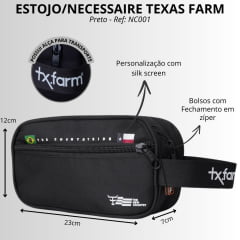 Estojo Necessaire Texas Farm Clean Preta Ref: NC001