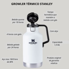 Growler Térmico Stanley Branco Ref: 8101