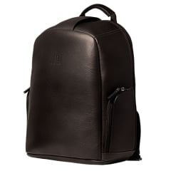 Mochila Masculina PelliBrasil 100% Couro Marrom Café Antifurto Para Notebook Até 15" Pearson Texas Ref: 2148