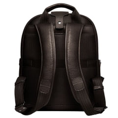 Mochila Masculina PelliBrasil 100% Couro Marrom Café Antifurto Para Notebook Até 15" Pearson Texas Ref: 2148