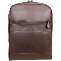 Mochila Masculina PelliBrasil 100% Couro Marrom Para Notebook Até 15" Pearson Texas Ref: 2130