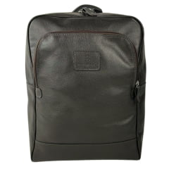 Mochila Masculina PelliBrasil 100% Couro Marrom Para Notebook Até 15" Ref: 2035