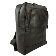 Mochila Masculina PelliBrasil 100% Couro Marrom Para Notebook Até 15" Ref: 2035