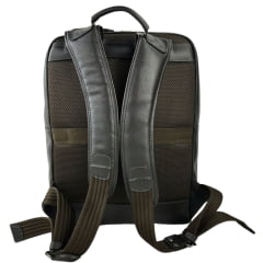 Mochila Masculina PelliBrasil 100% Couro Marrom Para Notebook Até 15" Ref: 2035