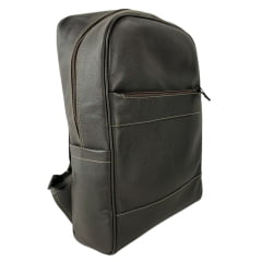 Mochila Masculina PelliBrasil 100% Couro Marrom Para Notebook Até 15" Ref: 2130