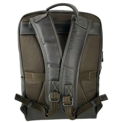 Mochila Masculina PelliBrasil 100% Couro Marrom Para Notebook Até 15" Ref: 2130