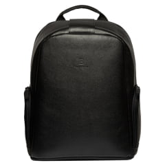 Mochila Masculina PelliBrasil 100% Couro Preto Antifurto Para Notebook Até 15" Pearson Texas Ref: 2148