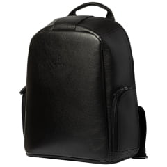 Mochila Masculina PelliBrasil 100% Couro Preto Antifurto Para Notebook Até 15" Pearson Texas Ref: 2148