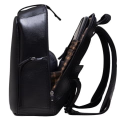 Mochila Masculina PelliBrasil 100% Couro Preto Antifurto Para Notebook Até 15" Pearson Texas Ref: 2148