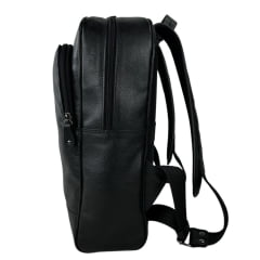 Mochila Masculina PelliBrasil 100% Couro Preto Para Notebook Até 15" Ref: 2035