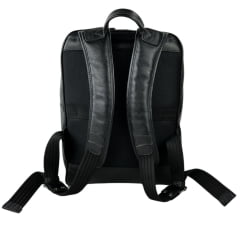 Mochila Masculina PelliBrasil 100% Couro Preto Para Notebook Até 15" Ref: 2035