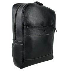 Mochila Masculina PelliBrasil 100% Couro Preto Para Notebook Até 15" Ref: 2130