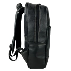 Mochila Masculina PelliBrasil 100% Couro Preto Para Notebook Até 15" Ref: 2130