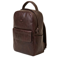 Mochila TXC Couro Dallas Café Compartimento Para Notebook Ref: M207