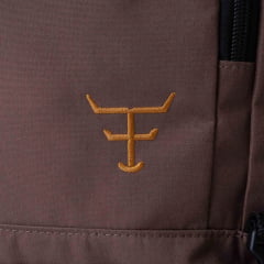 Mochila Texas Farm Hard Unissex Marrom Bordado Dourado Ref: MC004