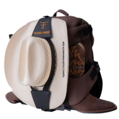 Mochila Texas Farm Hard Unissex Marrom Bordado Dourado Ref: MC004