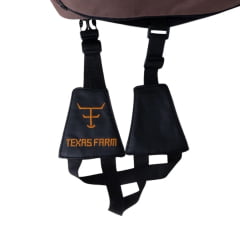 Mochila Texas Farm Hard Unissex Marrom Bordado Dourado Ref: MC004