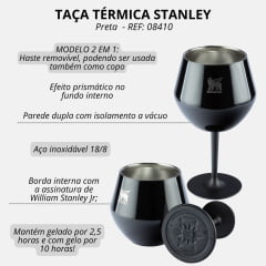 Taça Térmica Stanley Cocktail Glass Black 2 em 1 - 414ml REF: 08410