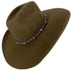 Bandinha Para Chapéu Com Pedra Paul Western - Escolha a cor