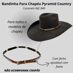 Bandinha Feminina Pyramid Country Caramelo Manta/ Trança Com Aplique Strass Ref:B40