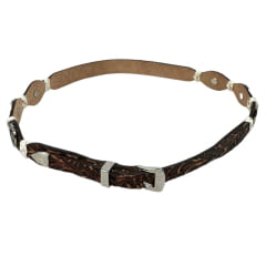 Bandinha Feminina Pyramid Country Marrom Claro Bordada/ Charroa Com Aplique De Metal Ref: B27