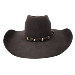 Bandinha Feminina Pyramid Country Marrom Claro Bordada/ Charroa Com Aplique De Metal Ref: B27