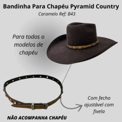 Bandinha Feminina Pyramid Country Off White De Pelo Com Cravos Cobre Strass Furta Cor Ref:B43