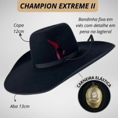 Chapéu Country Champion Extreme II Pralana Preto - Ref.12421