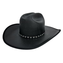 Chapéu Country Dallas Preto Glitter Preto Strass Preto Ref.15030