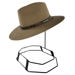 Chapéu Country De Feltro Marcatto Camel Com Abridor De Garrafa Bandinha Em Couro Carneira Em Tecido Ref:14808