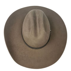 Chapéu Country De Feltro Marcatto Caqui  Abridor Garrafa Bandinha Em Couro Carneira Em Tecido REF:14469