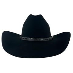 Chapéu Country De Feltro Marcatto Preto Abridor Garrafa Bandinha Em Couro Carneira Em Tecido Ref:14469