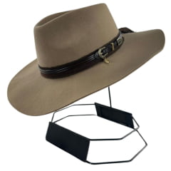 Chapéu Country Stetson Feltro Camel Bandinha De Couro Pingente Pena Carneira Em Tecido Ref: 64457