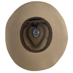 Chapéu Country Stetson Feltro Camel Bandinha De Couro Pingente Pena Carneira Em Tecido Ref: 64457