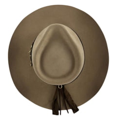 Chapéu Country Stetson Feltro Camel Bandinha De Couro Pingente Pena Carneira Em Tecido Ref: 64457