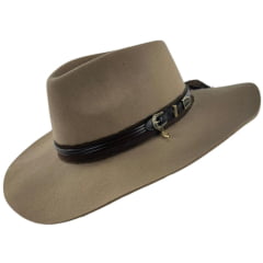 Chapéu Country Stetson Feltro Camel Bandinha De Couro Pingente Pena Carneira Em Tecido Ref: 64457