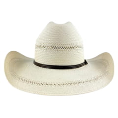 Chapéu Country Stetson Palha Bandinha Fixa Carneira Em Couro Ref: 65560