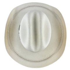 Chapéu Country Stetson Palha Bandinha Fixa Carneira Em Couro Ref: 65560